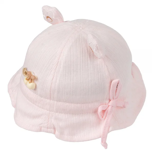 Nón em bé gái 0-12M vành tròn Animo A2501_MN019 (46cm,Hồng)