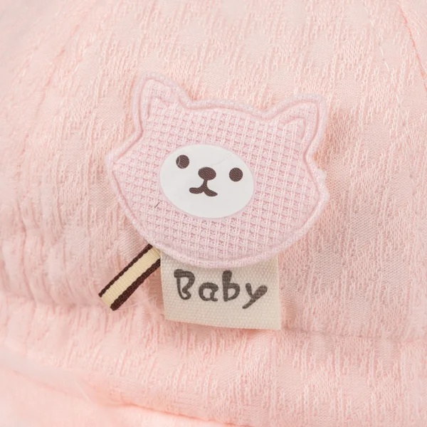 Nón vành tròn khăn voan bé gái 0-12M Animo A2501_MN018 (44cm,Hồng)