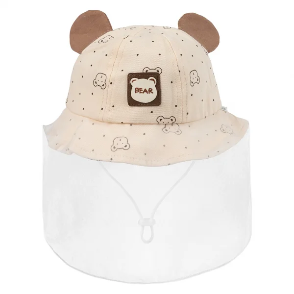 Nón vành tròn khăn voan bé gái 0-12M Animo A2501_MN017 (46cm,Kem)