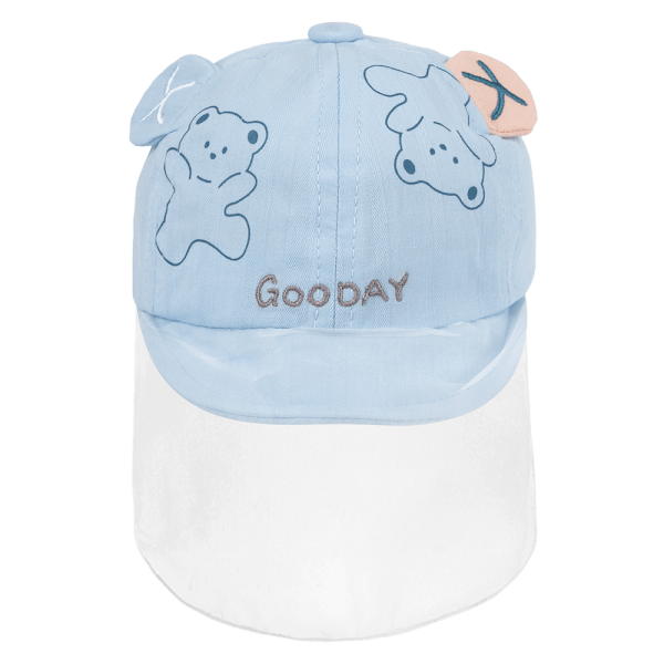 Nón lưỡi trai khăn voan bé trai 0-12M Animo A2501_MN016 (44cm,Xanh)