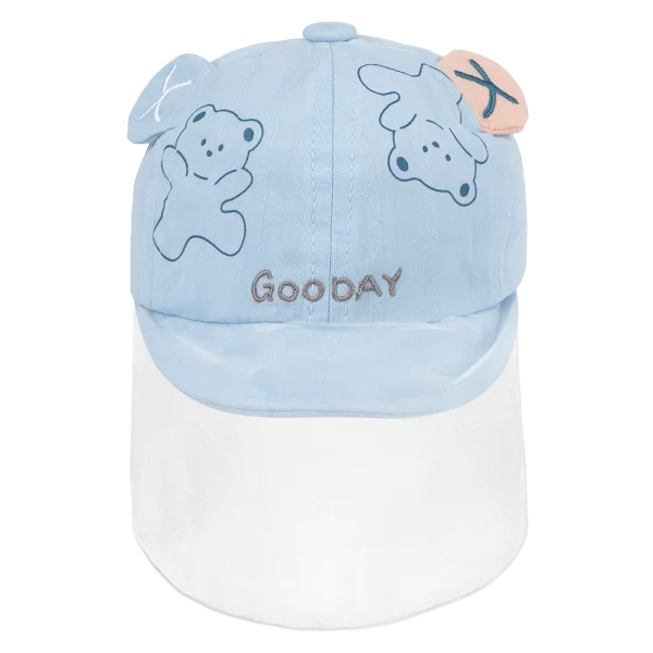 Nón lưỡi trai khăn voan bé trai 0-12M Animo A2501_MN016 (44cm,Xanh)