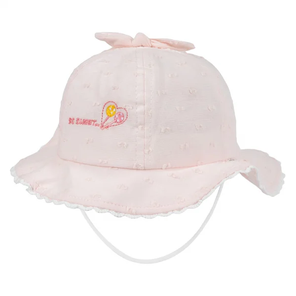 Nón em bé gái 0-12M vành tròn Animo A2501_MN004 (46cm,Hồng)