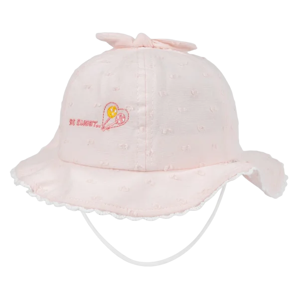 Nón em bé gái 0-12M vành tròn Animo A2501_MN004 (46cm,Hồng)