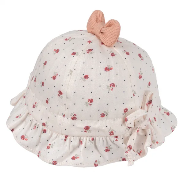 Nón em bé gái 0-12M vành tròn Animo A2501_MN001 (44cm,Kem)