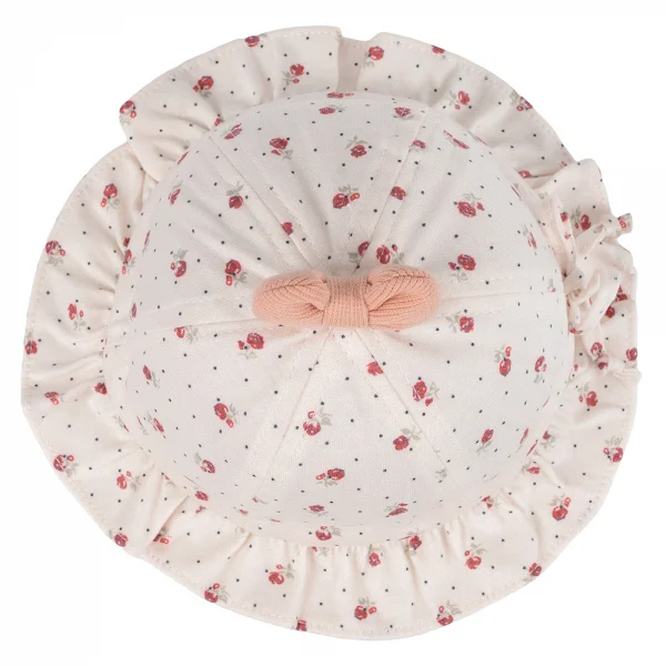 Nón em bé gái 0-12M vành tròn Animo A2501_MN001 (44cm,Kem)