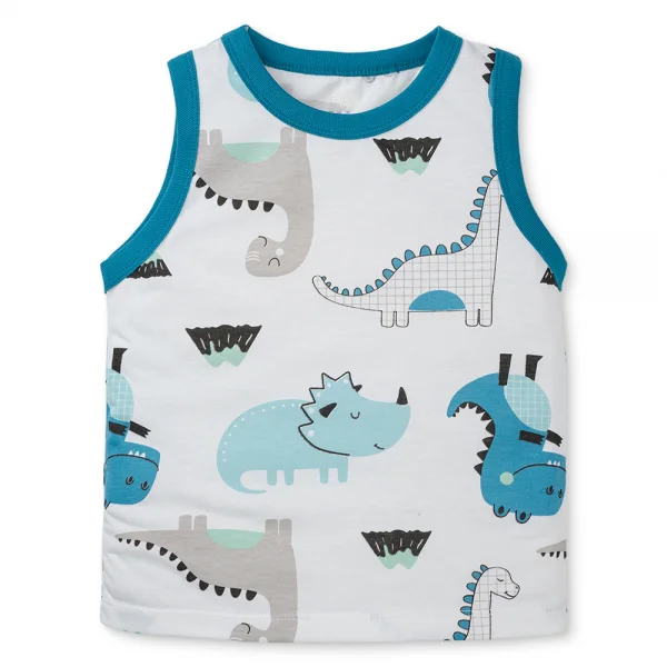 Bộ bé trai sát nách Animo Easy HN0325042 (1-4Y,Trắng-dương,TT04)