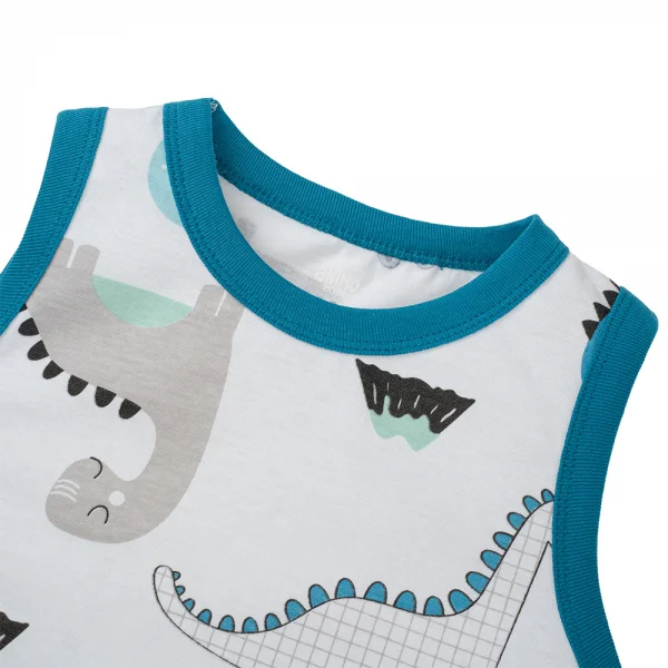 Bộ bé trai sát nách Animo Easy HN0325042 (1-4Y,Trắng-dương,TT04)