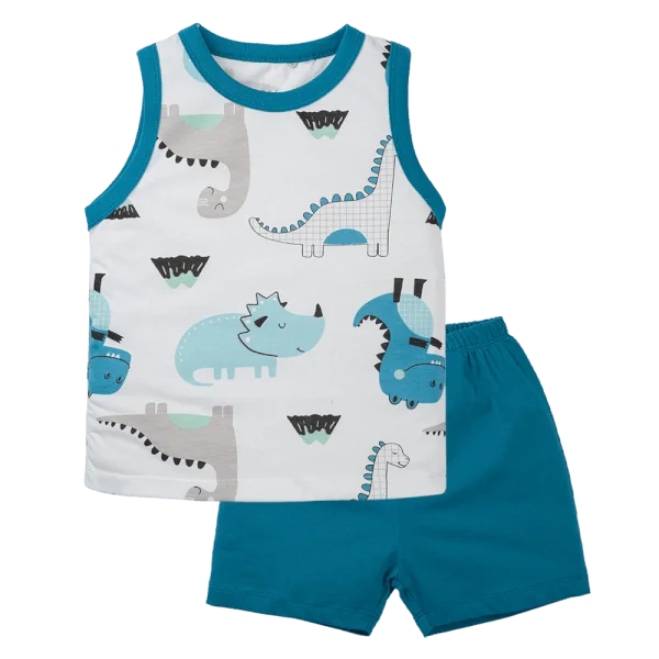 Bộ bé trai sát nách Animo Easy HN0325042 (1-4Y,Trắng-dương,TT04)