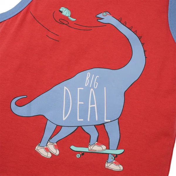 Bộ bé trai sát nách Animo Easy HN0325039 (1-4Y,Đỏ-dương,TT02)