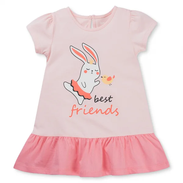 Đầm bé gái Animo Easy LU0325016 (1-4Y,Hồng đào,TT02)