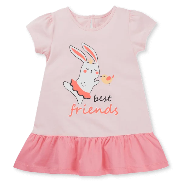 Đầm bé gái Animo Easy LU0325016 (1-4Y,Hồng đào,TT02)