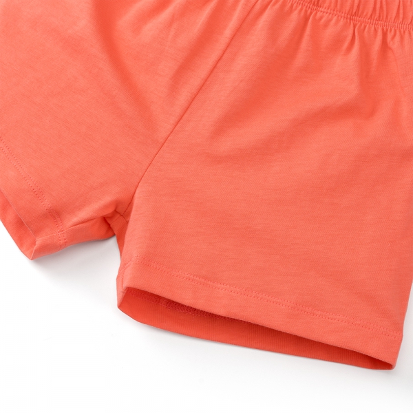 Bộ bé gái ngắn Animo Easy TQ0225001 (1-4Y,Trắng-Cam,TT02)