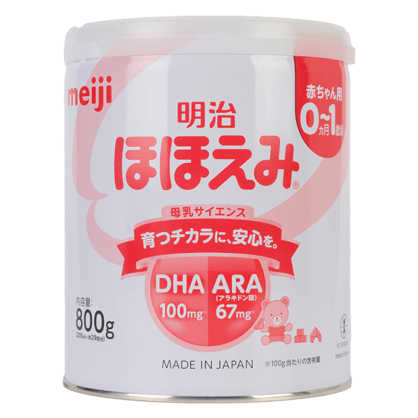 Sữa Meiji nội địa Hohoemi 800g (0-1 tuổi) (Giao bao bì ngẫu nhiên)