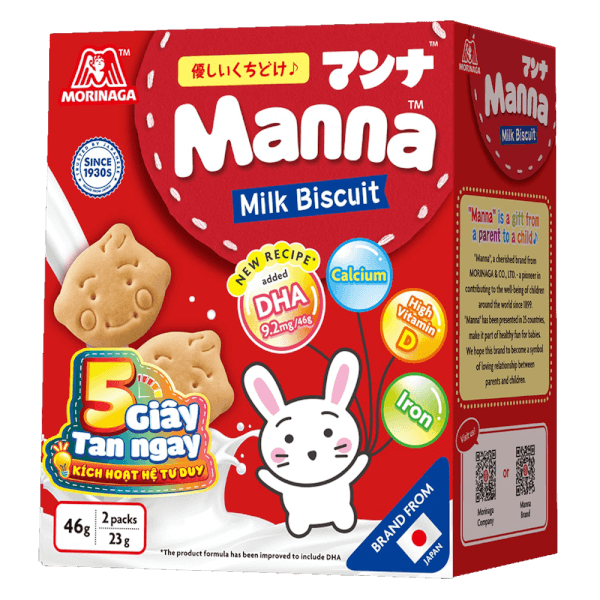 Combo 2 Bánh quy sữa Manna 52g