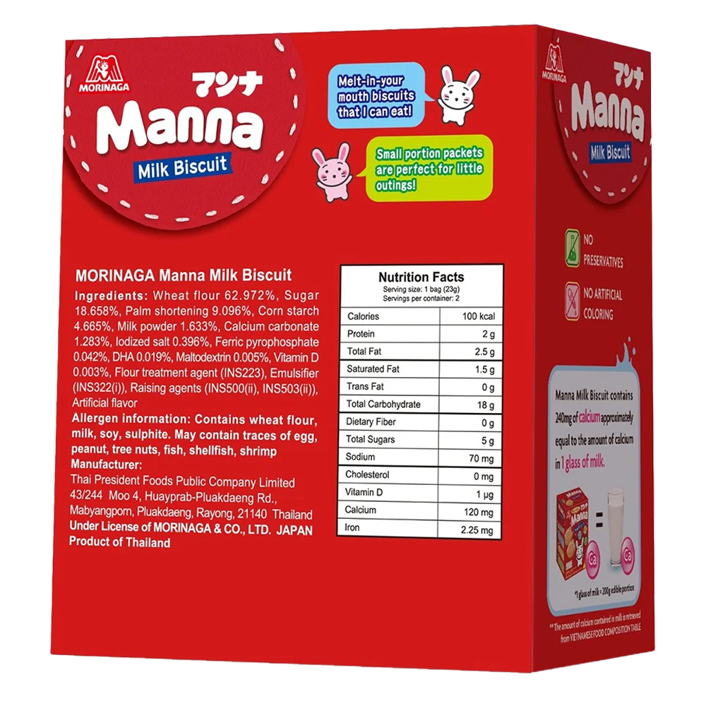 Combo 2 Bánh quy sữa Manna 52g