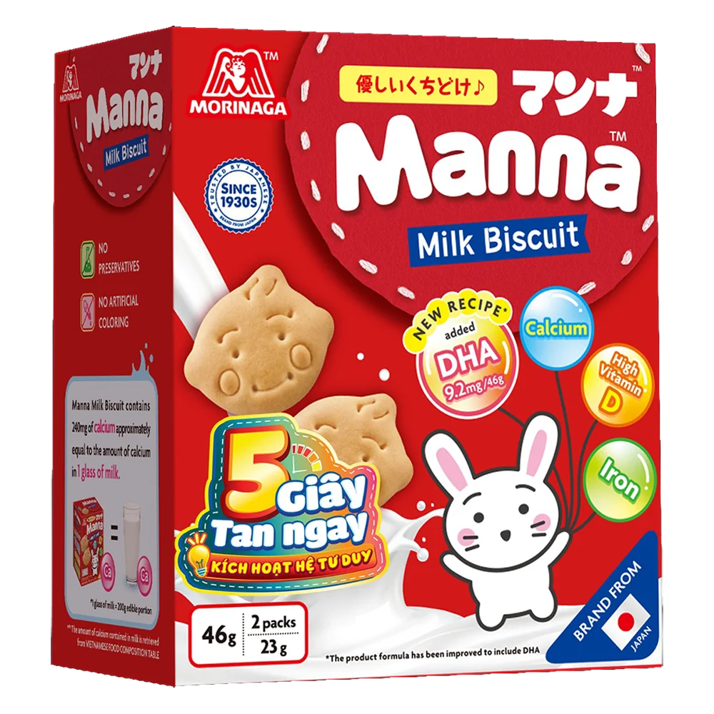 Combo 2 Bánh quy sữa Manna 52g