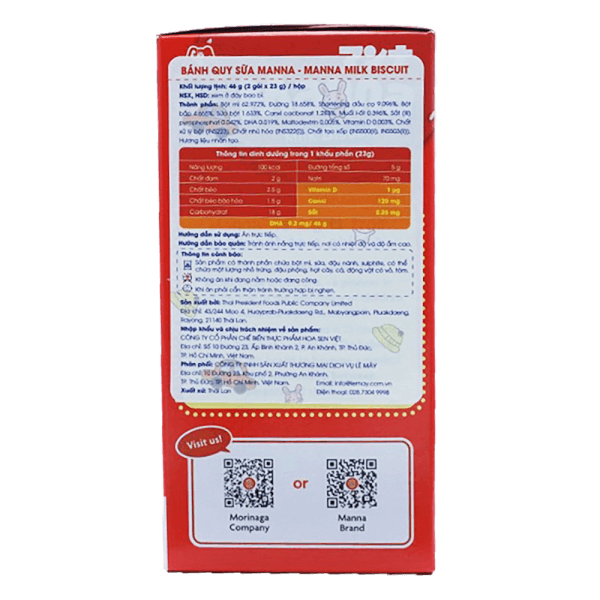 Combo 2 Bánh quy sữa Manna 52g