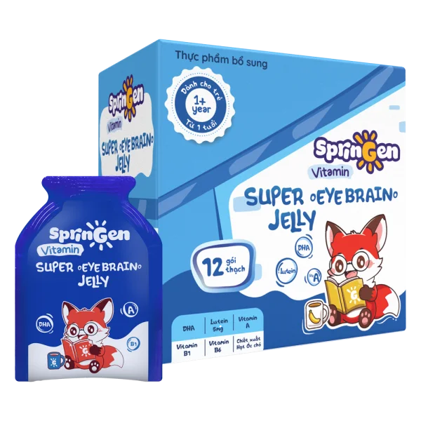 Combo 2 Thực phẩm bổ sung VITAMIN JELLY SPRINGEN SUPER EYE BRAIN