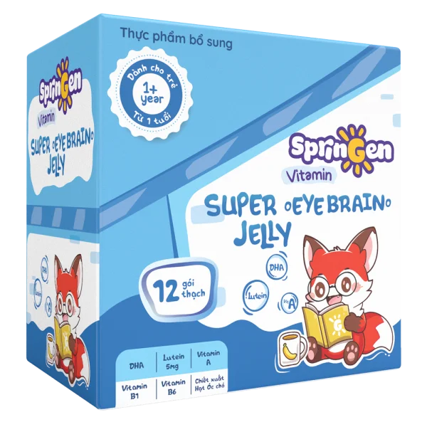 Combo 2 Thực phẩm bổ sung VITAMIN JELLY SPRINGEN SUPER EYE BRAIN