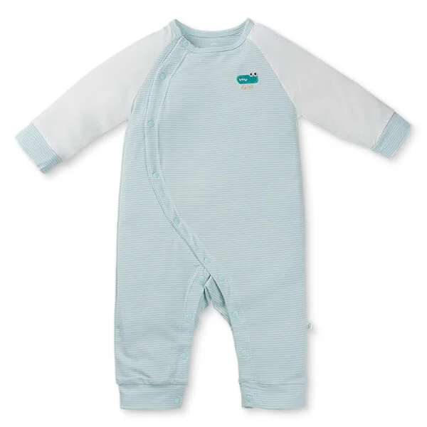Bodysuit rayon dài Animo KV1124020 (0-12M,Xanh)