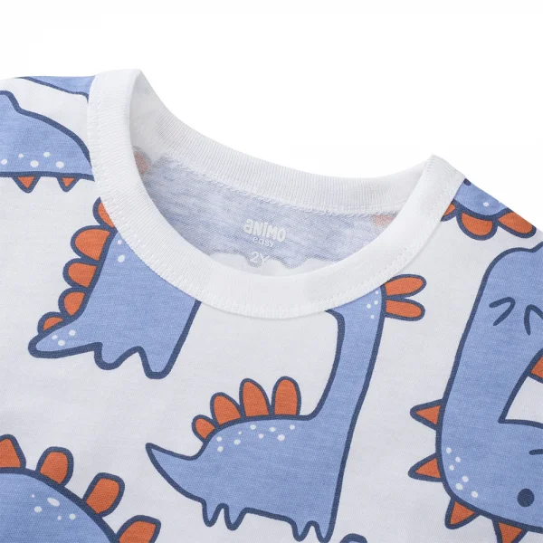 Bộ bé trai ngắn Animo Easy HN0425023 (1-4Y,Trắng-dương,DD04)