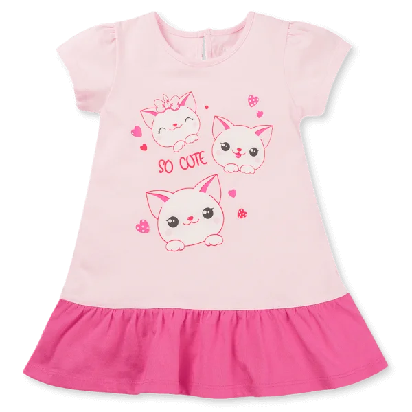 Đầm bé gái Animo Easy LU0325017 (1-4Y,Hồng tím,TT02)