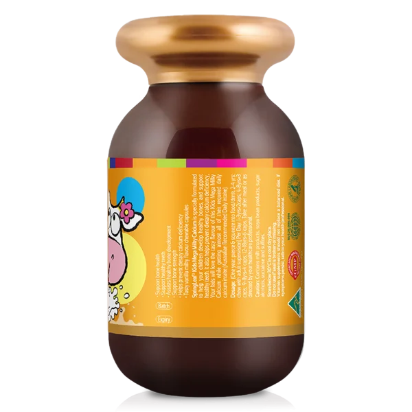 Thực Phẩm Bảo Vệ Sức Khỏe: SpringLeaf Hỗ Trợ Canxi Cho Bé Kids Mega Milky Calcium 60 Viên