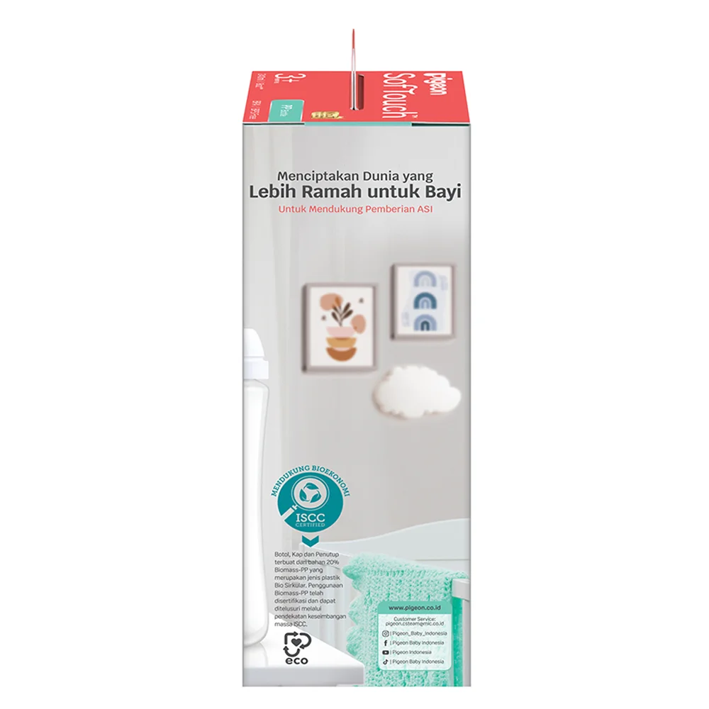 Bình Sữa Pigeon PP Softouch Baby-Friendly World 240ml (M)