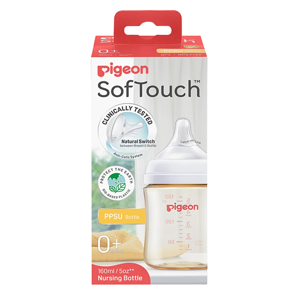 Bình Sữa Pigeon PPSU Softouch Baby-Friendly World 160ml (SS)