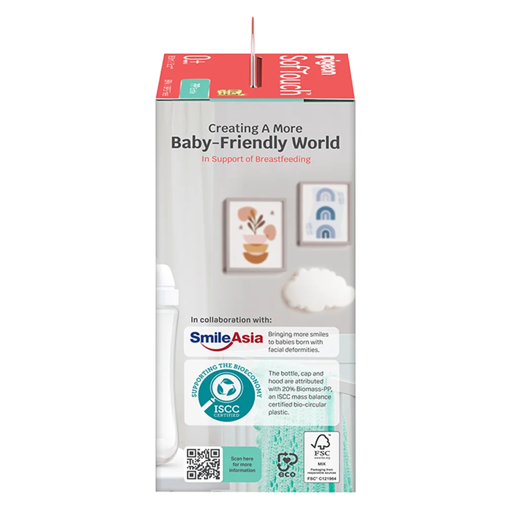 Bình Sữa Pigeon PP Softouch Baby-Friendly World 160ml (SS)