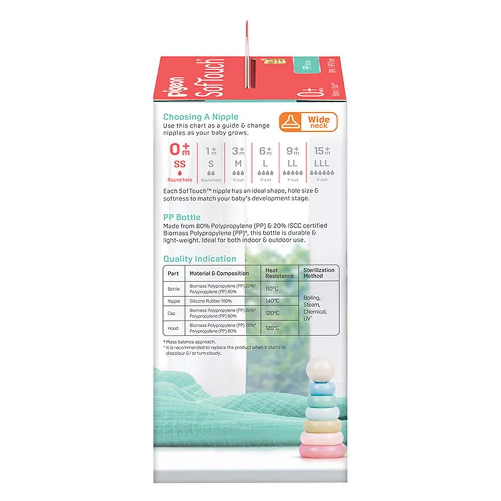 Bình Sữa Pigeon PP Softouch Baby-Friendly World 160ml (SS)