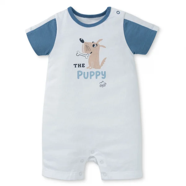 Bodysuit bé trai đùi Animo KK0325054-CC016 (0-12M,Trắng- Xanh,DD02)