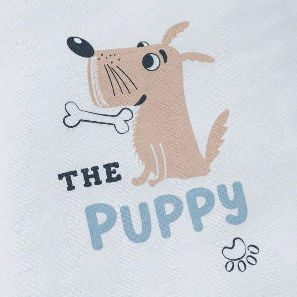 Bodysuit bé trai đùi Animo KK0325054-CC016 (0-12M,Trắng- Xanh,DD02)