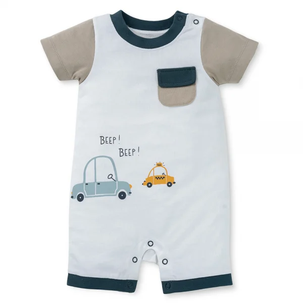 Bodysuit bé trai đùi Animo KK0325051-CC013 (0-12M,Trắng- Xám,NN02)