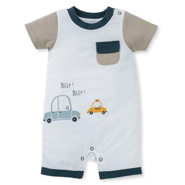 Bodysuit bé trai đùi Animo KK0325051-CC013 (0-12M,Trắng- Xám,NN02)