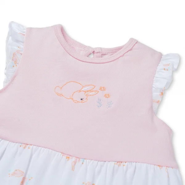 Bodysuit bé gái đùi Animo KK0325058-CC026 (0-12M,Trắng- Cam,TT03)