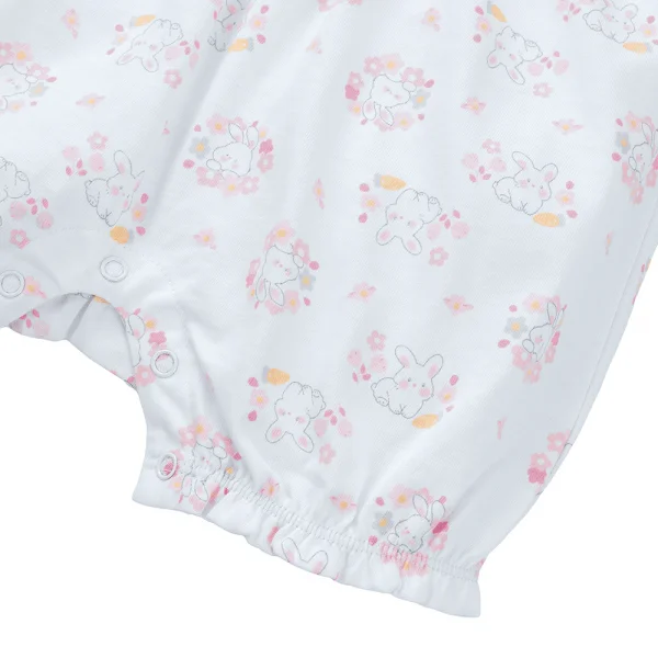Bodysuit bé gái đùi Animo KK0325055-CC023 (0-12M,Trắng- Hồng,TT03)