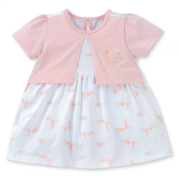 Bodysuit bé gái tam giác Animo KK0325057-CC025 (0-9M, Trắng- Cam,TT03)