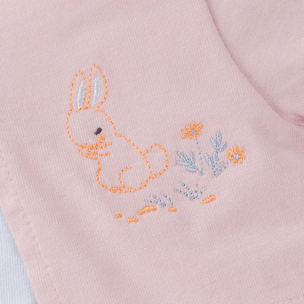 Bodysuit bé gái tam giác Animo KK0325057-CC025 (0-9M, Trắng- Cam,TT03)