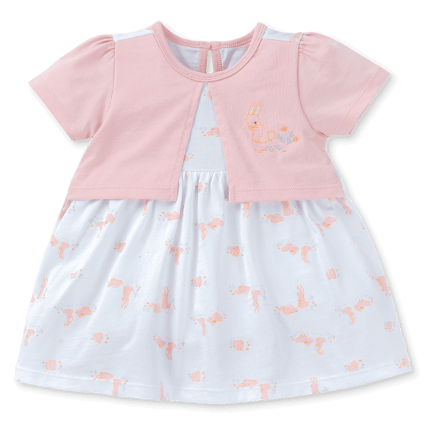 Bodysuit bé gái tam giác Animo KK0325057-CC025 (0-9M, Trắng- Cam,TT03)