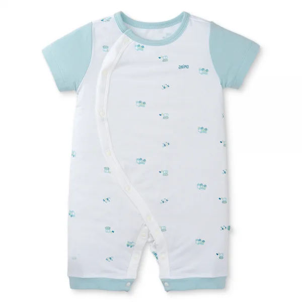 Set 2 Bodysuit modal kháng khuẩn đùi Animo VD0225021 (0-12M,Lá-trắng,TT06)