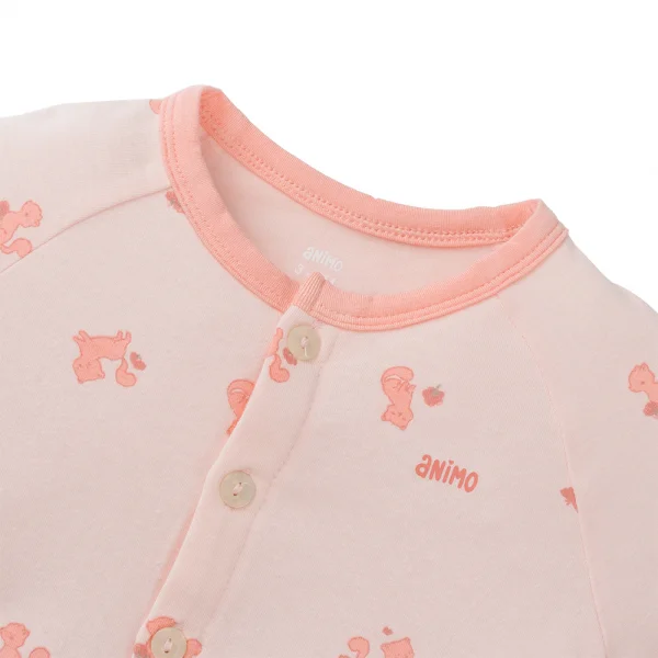 Set 2 Bộ modal kháng khuẩn dài Animo VD0225018 (0-24M,Hồng-trắng,TT06)