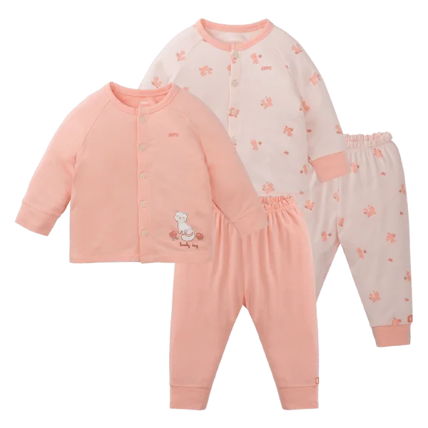 Set 2 Bộ modal kháng khuẩn dài Animo VD0225018 (0-24M,Hồng-trắng,TT06)