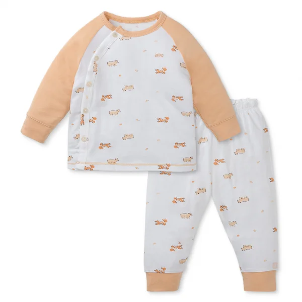 Set 2 Bộ modal kháng khuẩn dài Animo VD0225017 (0-24M,Cam-trắng,TT06)