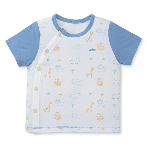 Set 2 Bộ modal kháng khuẩn ngắn Animo VD0225016 (0-24M,Dương-trắng,DD06)