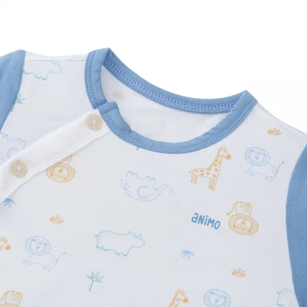 Set 2 Bộ modal kháng khuẩn ngắn Animo VD0225016 (0-24M,Dương-trắng,DD06)