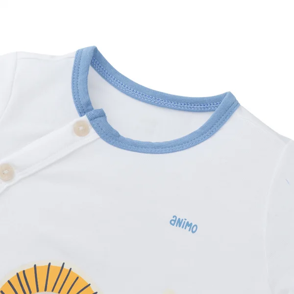 Set 2 Bộ modal kháng khuẩn ngắn Animo VD0225016 (0-24M,Dương-trắng,DD06)