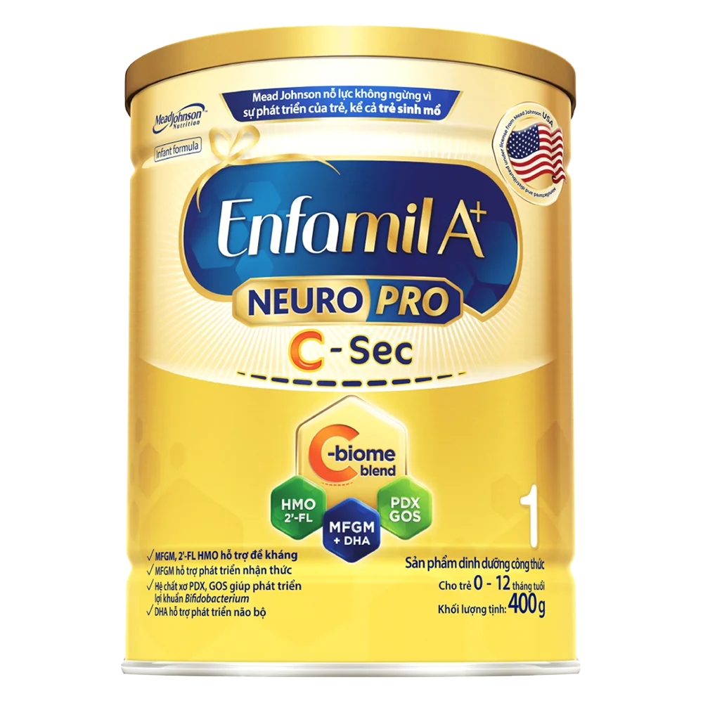 Sữa Enfamil A+ NeuroPro 1 C-Sec 400g (0-12 tháng)