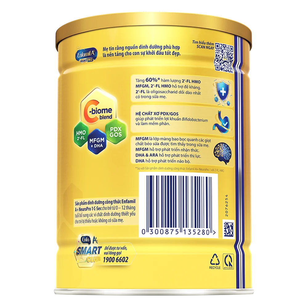 Sữa Enfamil A+ NeuroPro 1 C-Sec 400g (0-12 tháng)
