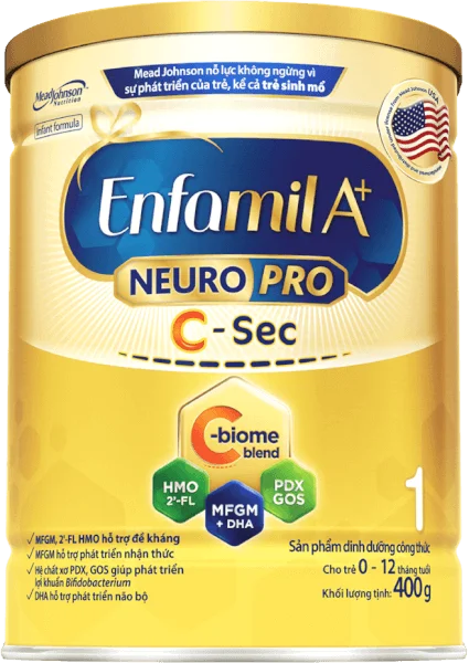 Sữa Enfamil A+ NeuroPro 1 C-Sec 400g (0-12 tháng)